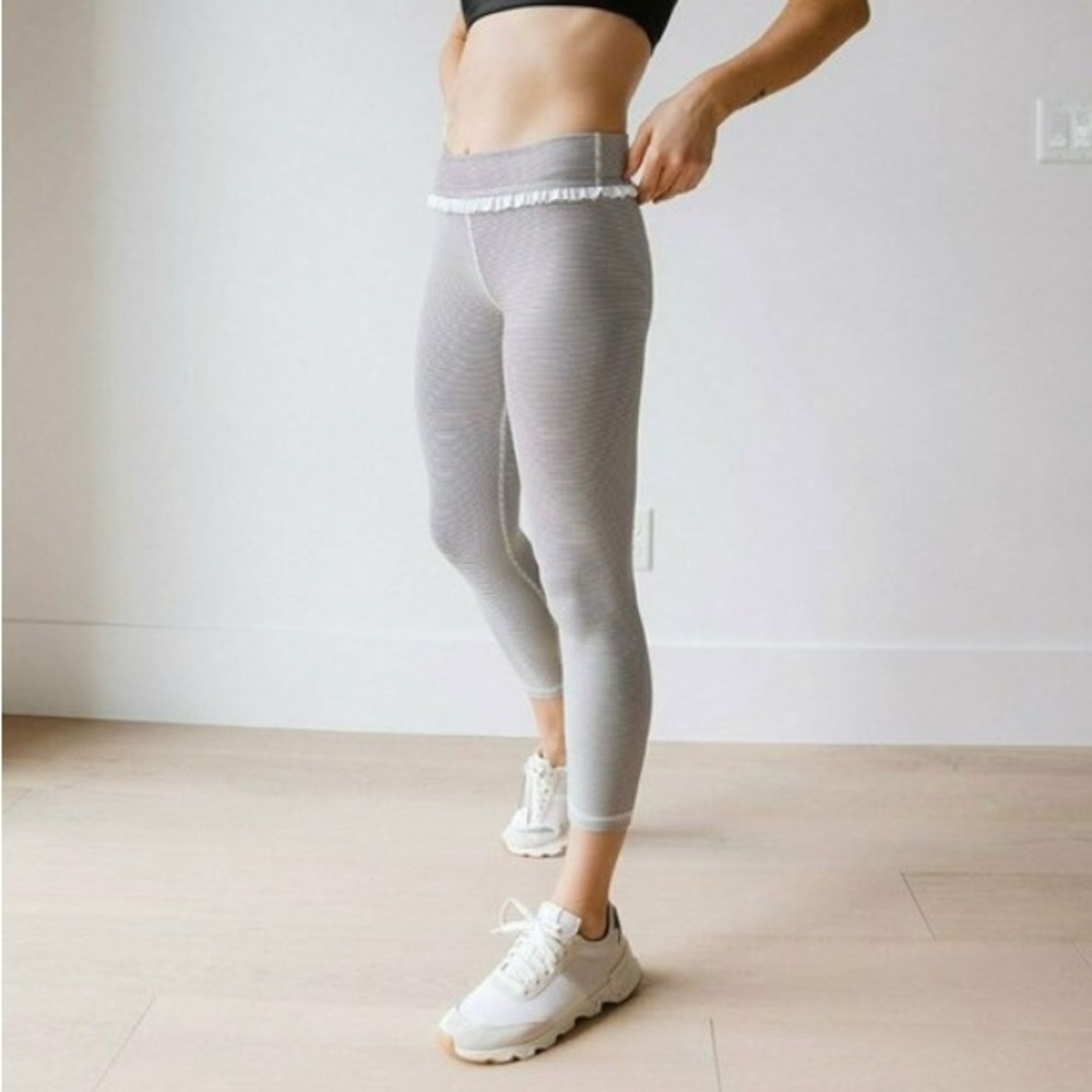 Albion Ruffled Striped Leggings The Petal Pant